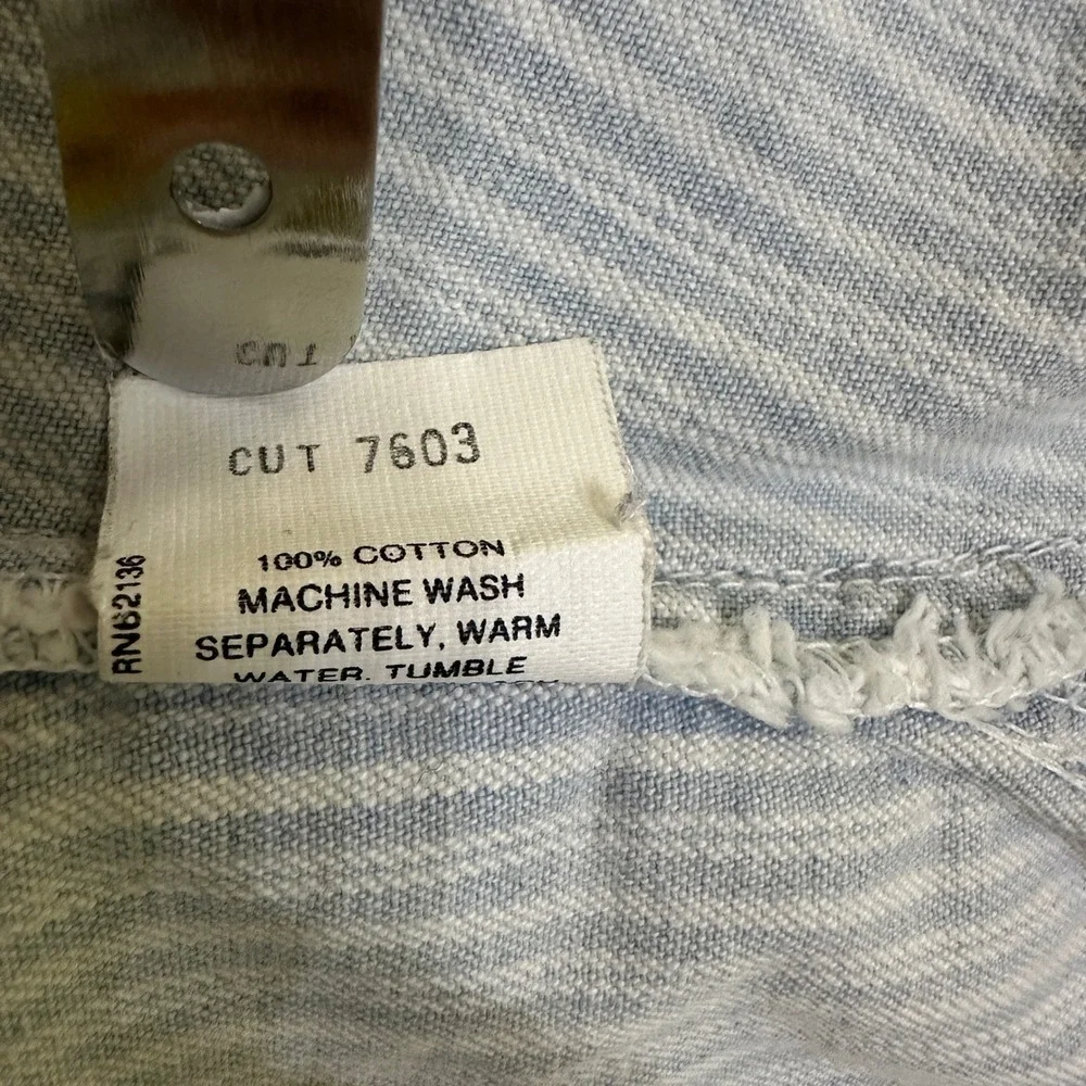 Guess Overalls Womens 1 VTG‎ 90s Pinstriped Colorblock Denim Made in USA Coastal